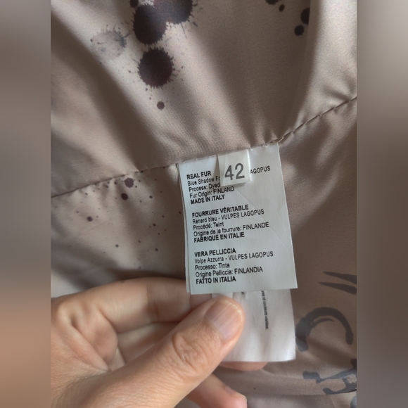 Flo Clo red leather fur studded jacket size 42 - Picture 10 of 12